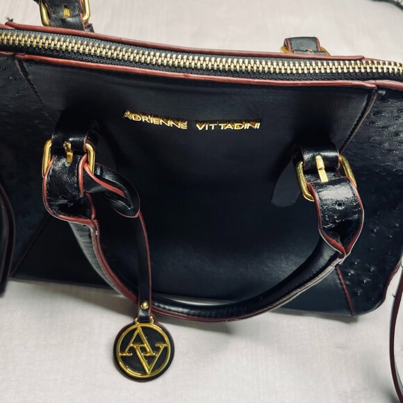 Genuine Leather Black Bag by Adrienne Vittadini - Picture 10 of 14